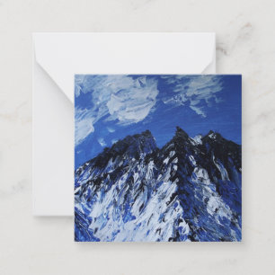 Handpainted mountain art card