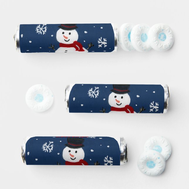 Handpainted Snowman PERSONALIZE  Breath Savers® Mints (Assorted)