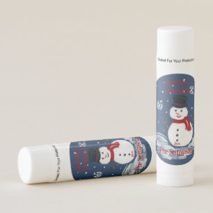 Handpainted Snowman PERSONALIZE  Lip Balm