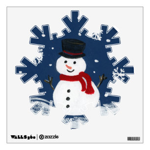 Handpainted Snowman Wall Decal