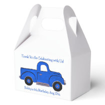 Handpainted Vintage Blue Truck  Favor Boxes