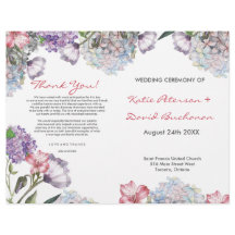 Handpainted water color hydrangea wedding