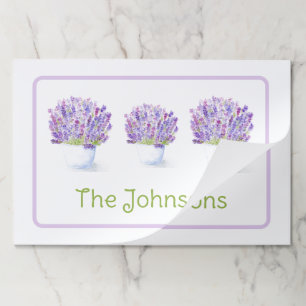 Handpainted Watercolor Lavender Paper Placemats