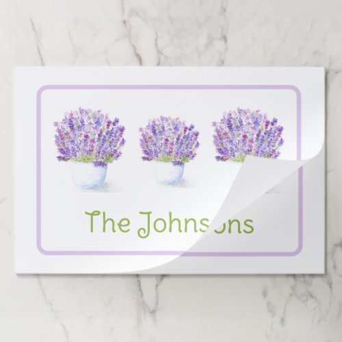 Handpainted Watercolor Lavender Paper Placemats 