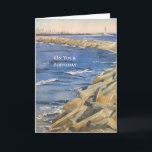 Handpainted Watercolor Nautical  Birthday Card<br><div class="desc">This beautiful nautical scene was hand-painted by Jill Meyer.  It makes a lovely Birthday card for a special person in your life. The card can be personalized to say your message.</div>