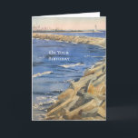 Handpainted Watercolor Nautical  Birthday Card<br><div class="desc">This beautiful nautical scene was hand-painted by Jill Meyer.  It makes a lovely Birthday card for a special person in your life. The card can be personalized to say your message.</div>