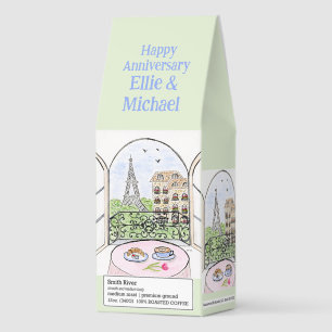 Handpainted Whimsical Paris Eiffel Tower CUSTOMIZE Roasted Coffee