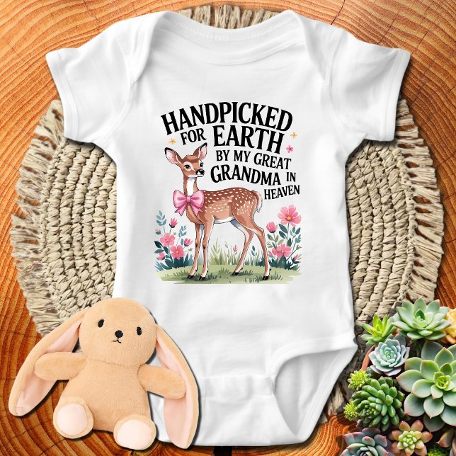 Handpicked for Earth By My Great Grandma in Heaven Baby Bodysuit (Creator Uploaded)