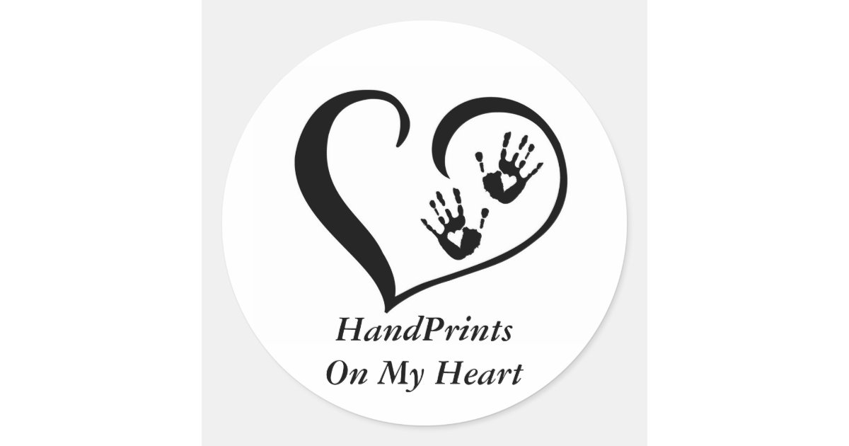 HandPrint logo stickers | Zazzle