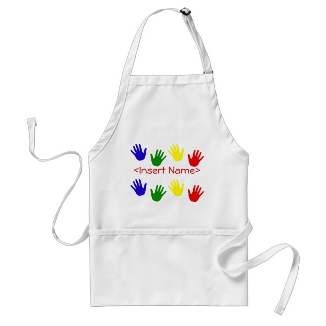 Handprints Adult Apron (Front)