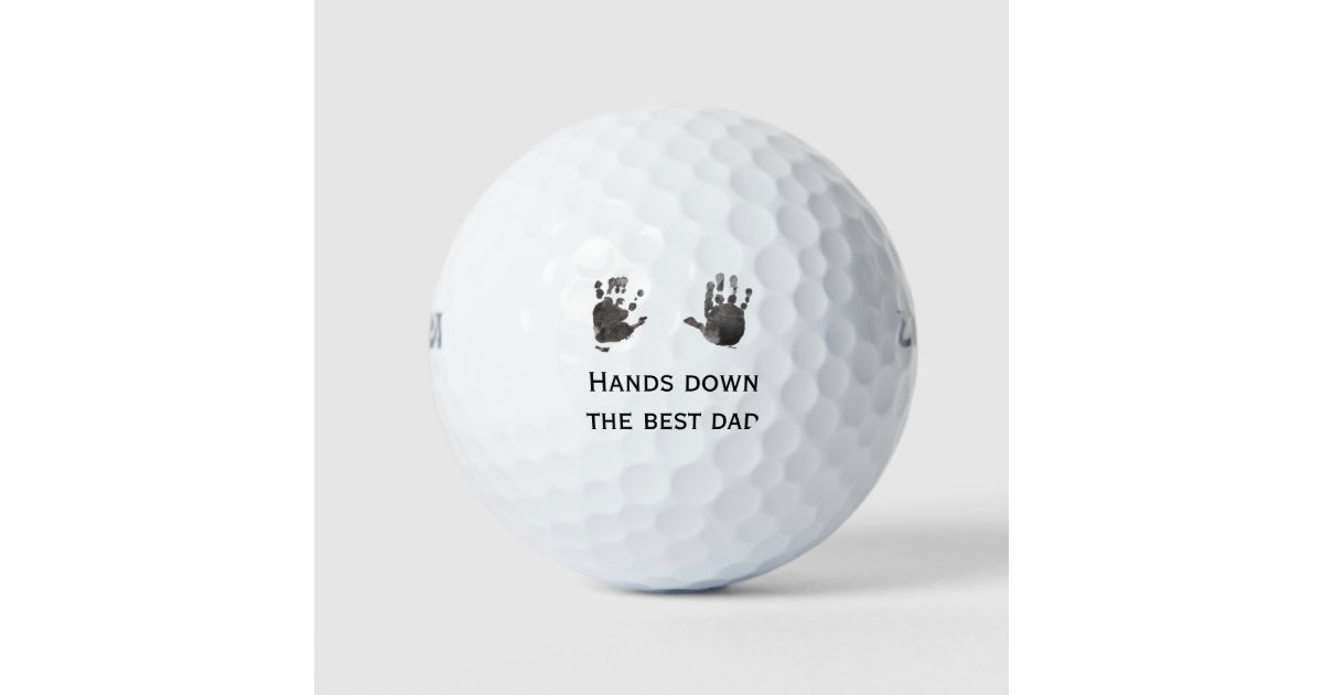 Handprints Best Dad Golf Balls Zazzle