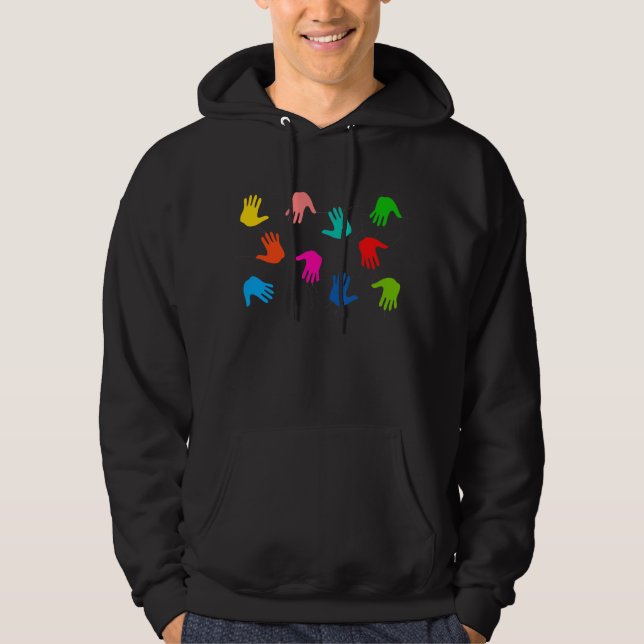 Handprints Mens Hoodie (Front)