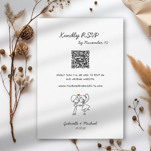 Handrawn Drawing Handwritten Doodle RSVP Invitation