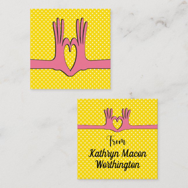 Hands and Heart Gift Enclosure  Business Card (Front/Back)