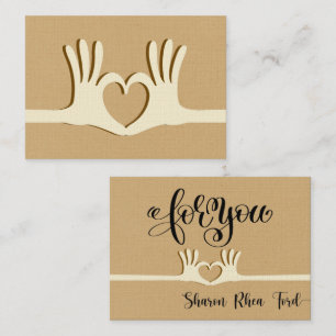 Hands and Heart Gift Enclosure  Business Card