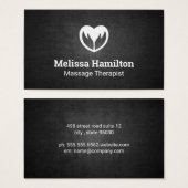 Hands and Heart Icon | Black Texture Background (Front & Back)