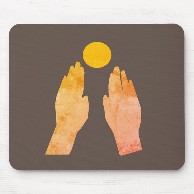 Hands and sun mouse pad (Front)