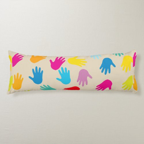 Hands around the world body pillow
