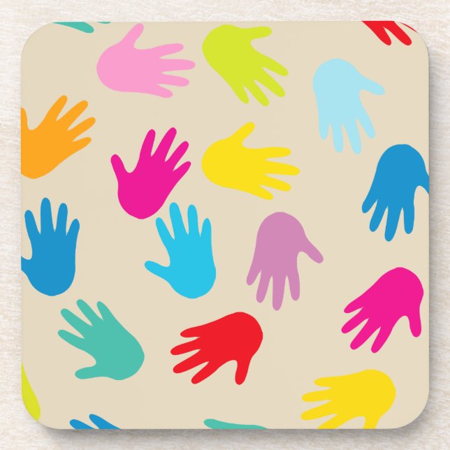 Hands around the world coaster set (Front)