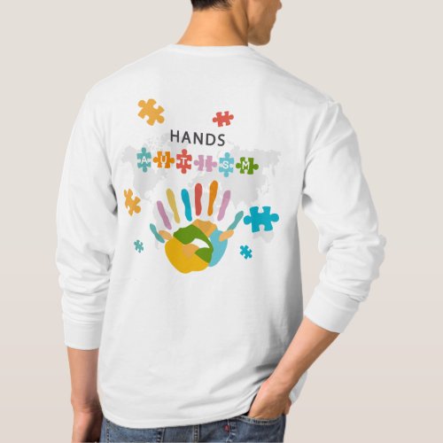 Hands Autism Piece T_Shirt