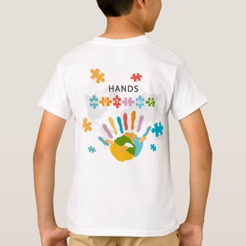 Hands Autism Piece T_Shirt