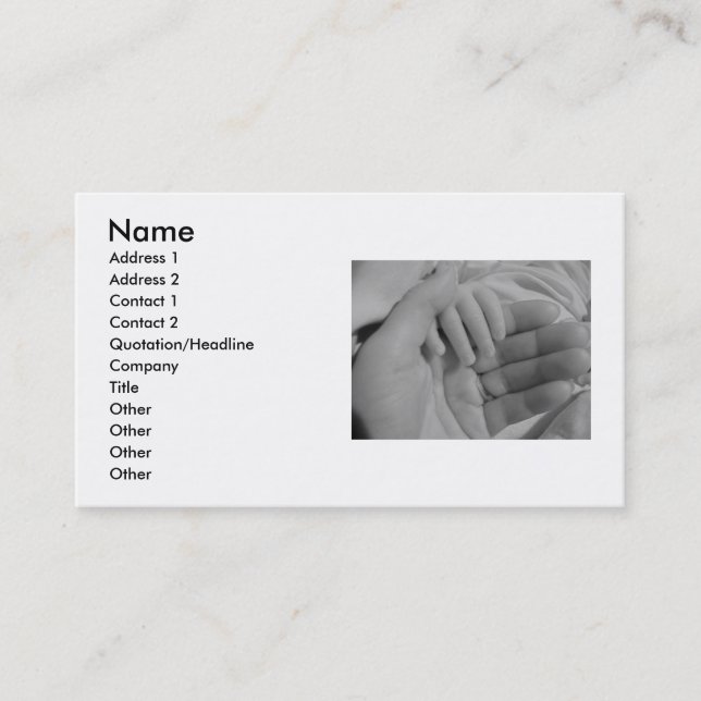 Hands Business Card (Front)