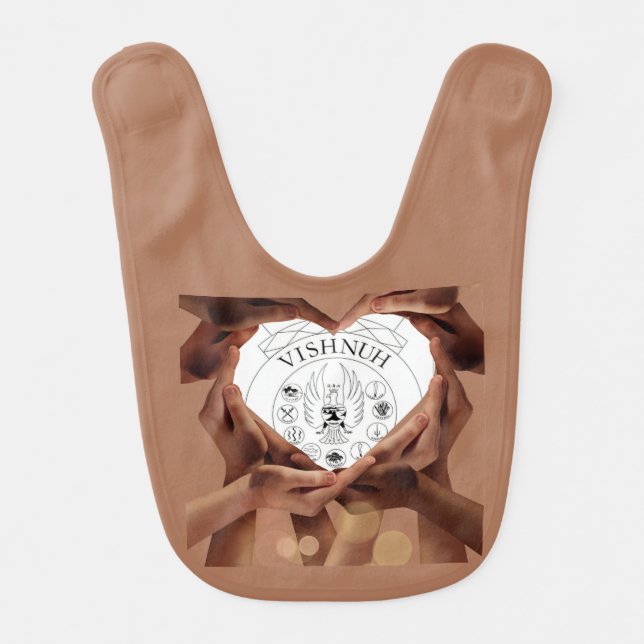 Hands cherish baby sludge baby bib (Front)