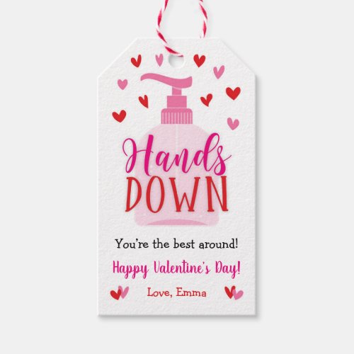 Hands Down Gift Tag Valentines Day Soap Gift Tag