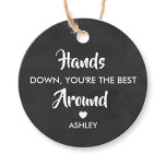 Hands Down You're the Best Around Tag, Chalkboard Favor Tags Hands Down You're the Best Around Tag, Chalkboard Favor Tags