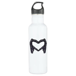 Hands Forming Skeleton Heart Hands Minimal Touch Stainless Steel Water Bottle