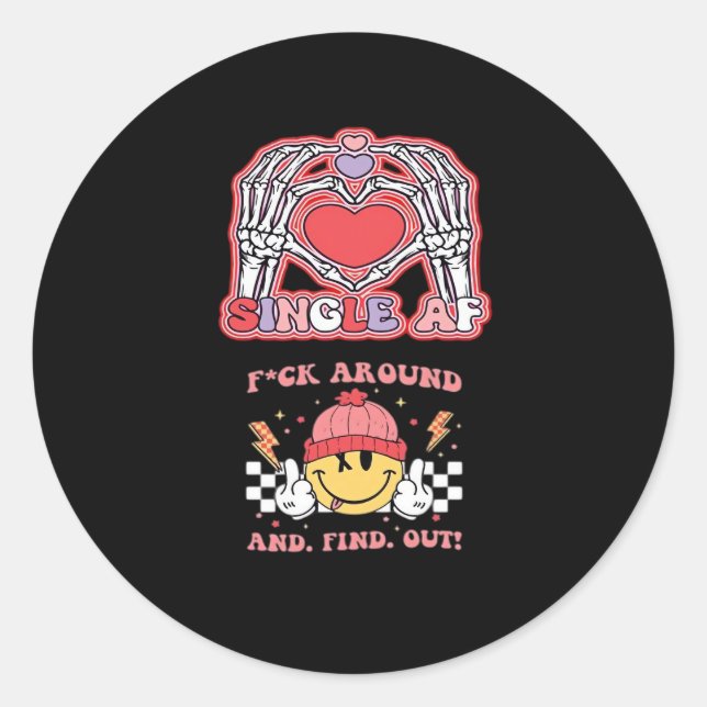 Hands Halloween Funny – Grabby Ghoul Classic Round Sticker (Front)