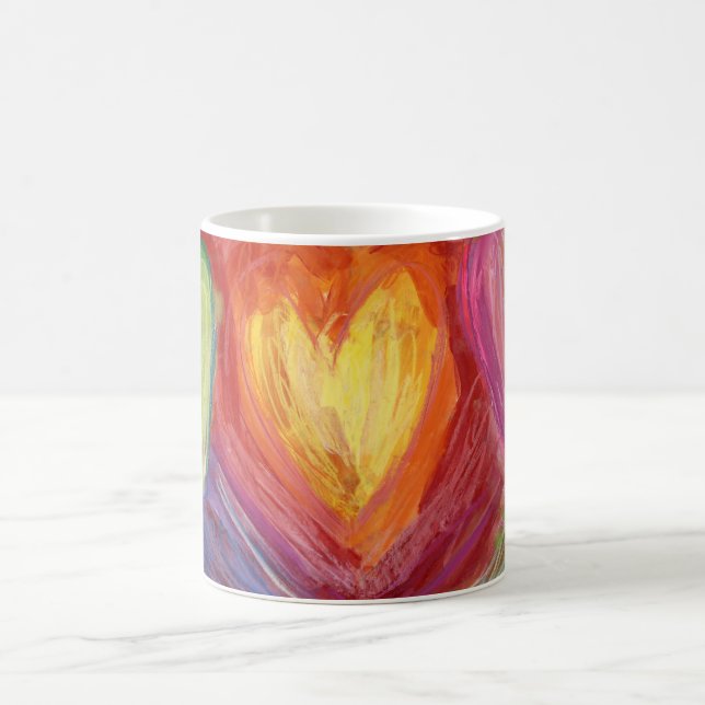 Hands & Heart Diversity Love Art Custom Coffee Mug (Center)