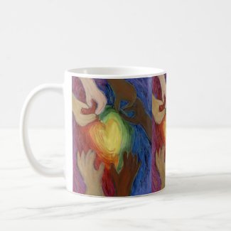 Hands & Heart Diversity Love Art Custom Coffee Mug