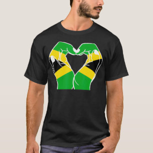 Hands Heart With Jamaican Flag T-Shirt