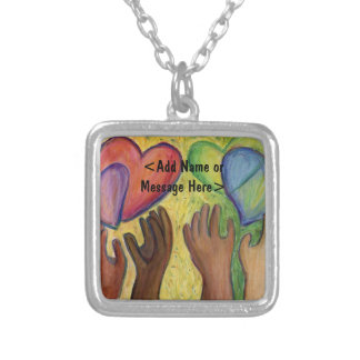 Hands & Hearts Love Art Jewelry Pendant Necklace