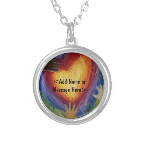 Hands & Hearts Love Art Jewelry Pendant Necklace