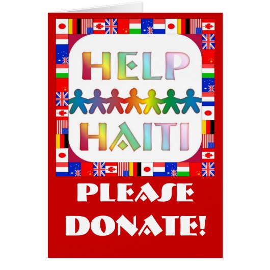 Hands Helping Haiti - Please Donate Cards (Front)