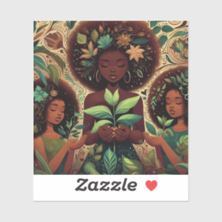 Hands Hold Plants Custom-Cut Vinyl Sticker