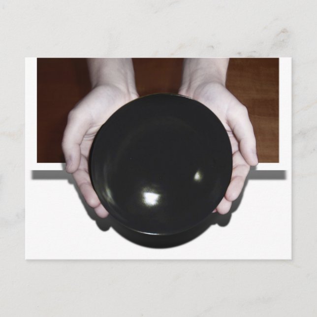 Hands Holding an Empty Bowl Postcard (Front)