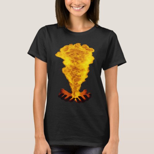 Hands Holding Fire Element Magic Idea T_Shirt