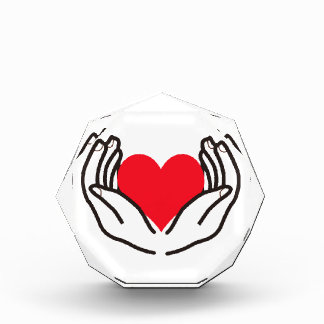 Hands Holding Heart Acrylic Award