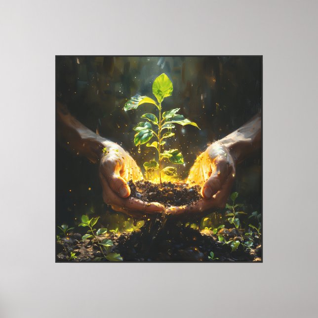 Hands Holding Hope Canvas Print (Front)