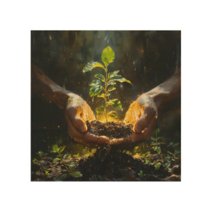 Hands Holding Hope Wood Wall Art