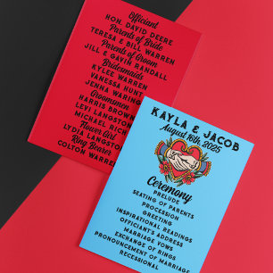 Hands in Marriage Tattoo Wedding Program