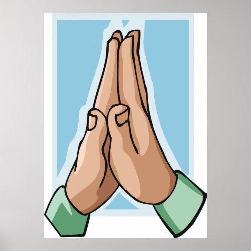 Hands In Prayer Poster