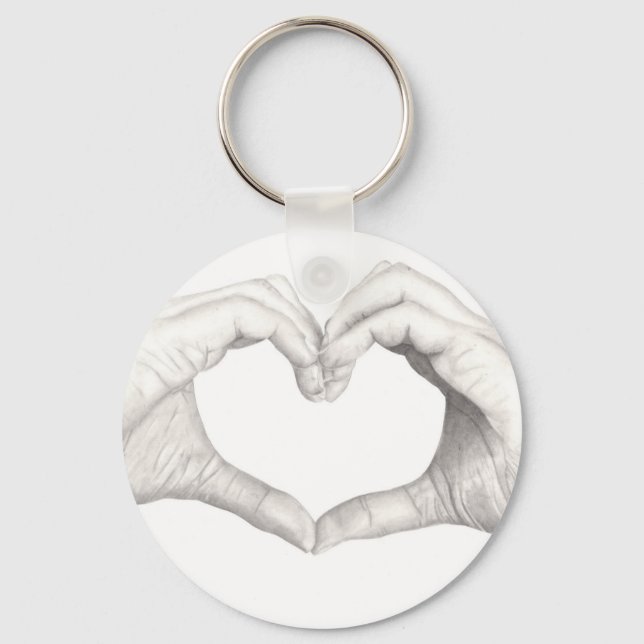 Hands in Shape of a Heart Keychain (Front)