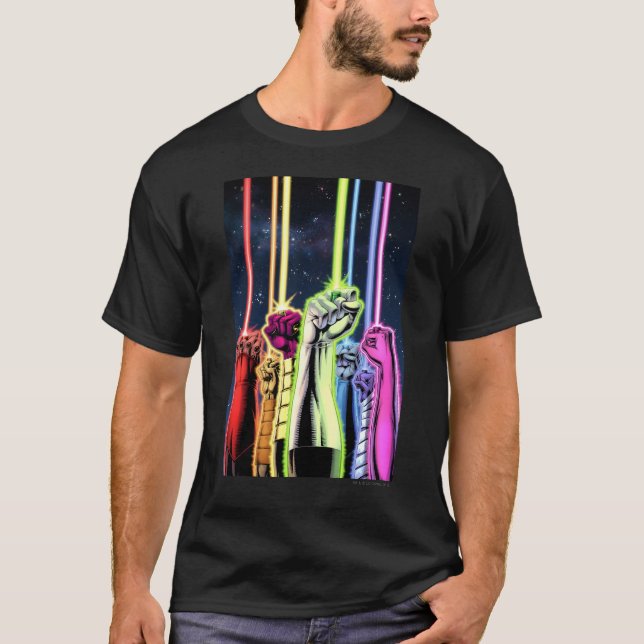 Hands in the air with rings -Color T-Shirt (Front)