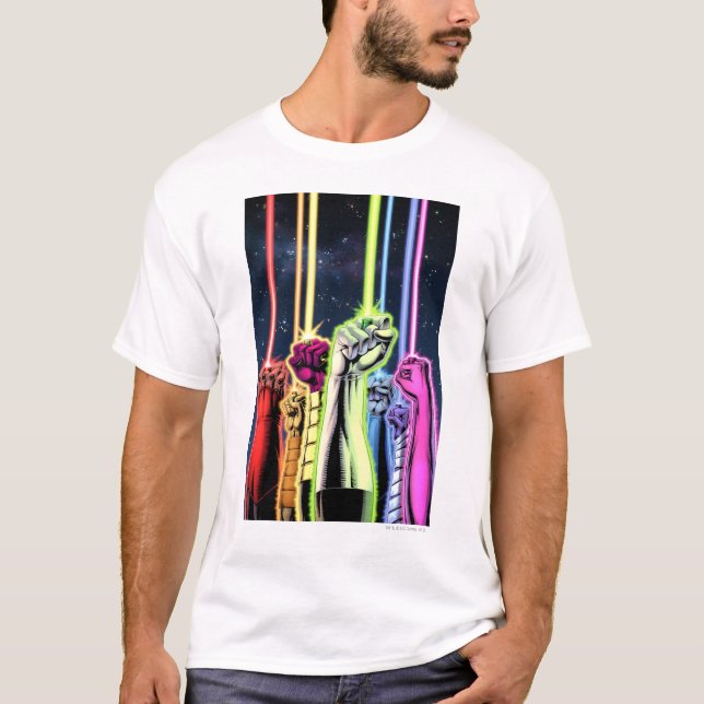 Hands in the air with rings -Color T-Shirt (Front)