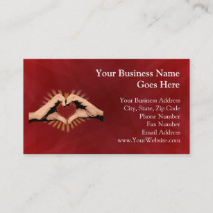 Hands in the Shape of a Heart, Love Design Business Card