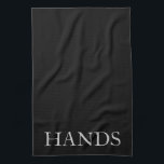 HANDS KITCHEN TOWEL<br><div class="desc">HANDS kitchen towel. Text and background color can be customized.</div>